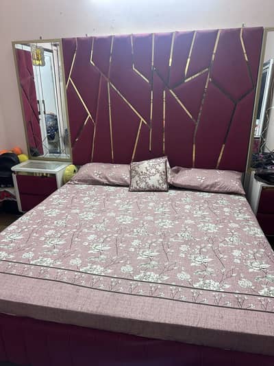 Bedset with side tables wardrobe and dresser