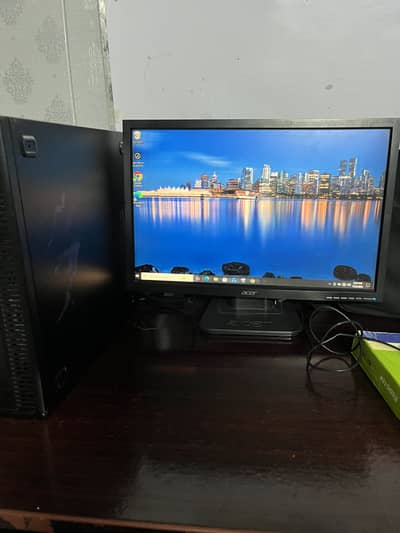 HP EliteDesk 705 G1 Desktop PC with Acer Monitor