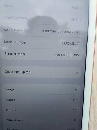 IPAD MINI 5th generation