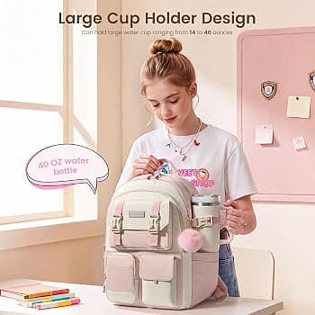 https://amzn. to/4fnyCsRLOVEVOOK School Backpack for Teen Girls