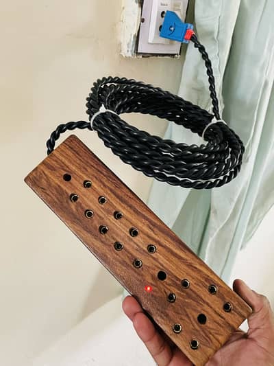Handcrafted wooden extension cable