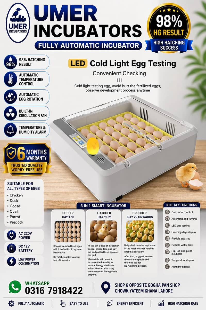 Automatic Egg Incubator | Egg Hatching Machine | Incubator | Brooder 3