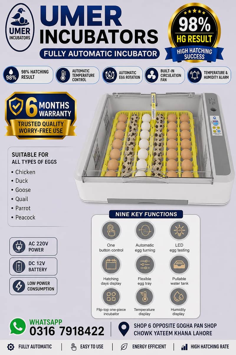 Automatic Egg Incubator | Egg Hatching Machine | Incubator | Brooder 4