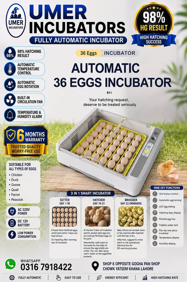 Automatic Egg Incubator | Egg Hatching Machine | Incubator | Brooder 6