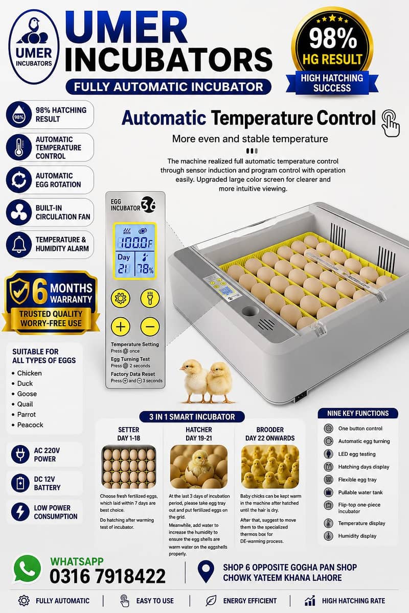 Automatic Egg Incubator | Egg Hatching Machine | Incubator | Brooder 8