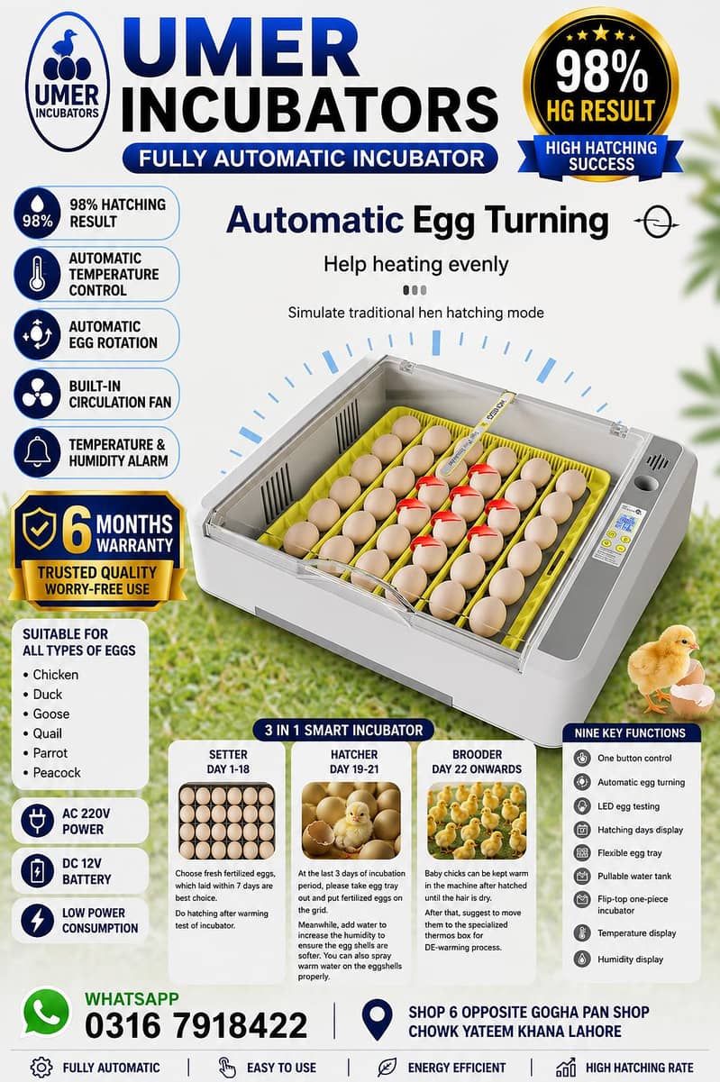 Automatic Egg Incubator | Egg Hatching Machine | Incubator | Brooder 9