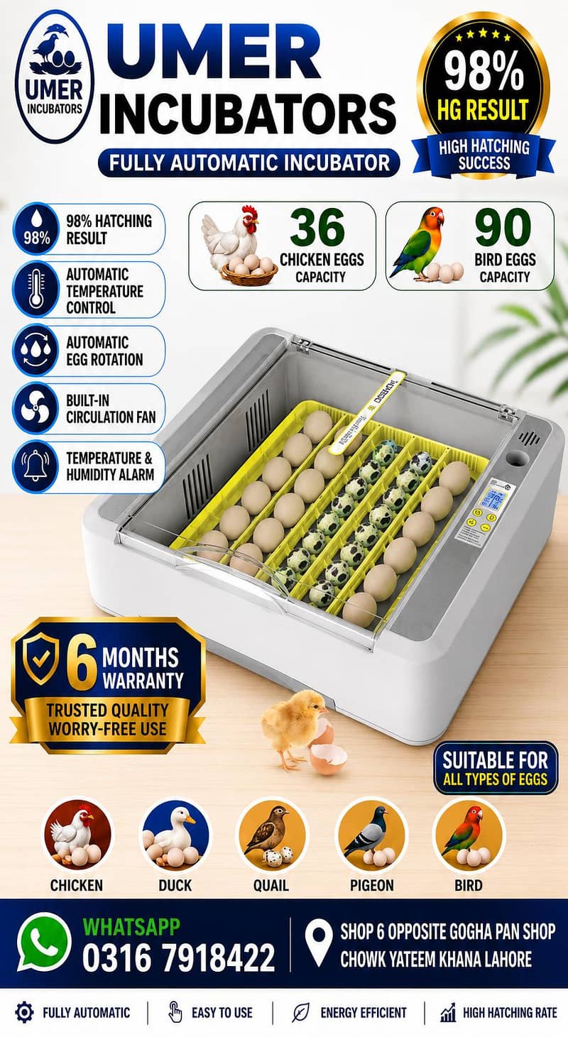 Automatic Egg Incubator | Egg Hatching Machine | Incubator | Brooder 10