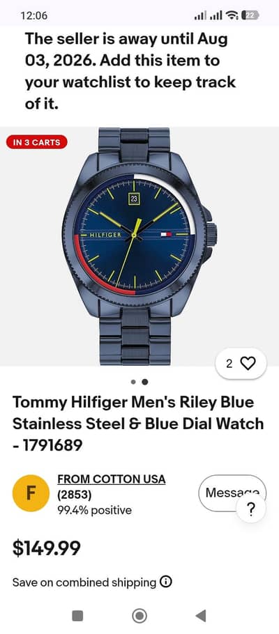 TOMMY HILFIGER MEN RILEY WATCH