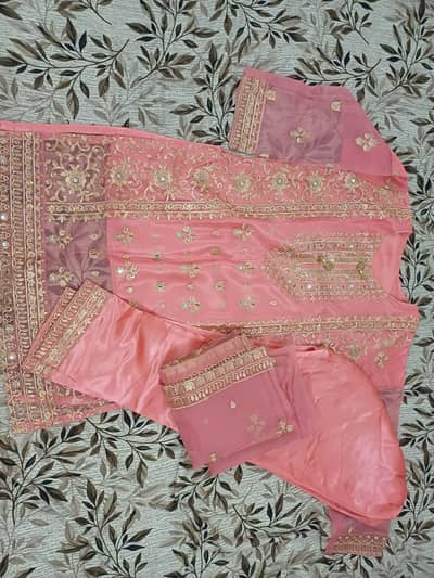 Pink Organza Embroidery Dress