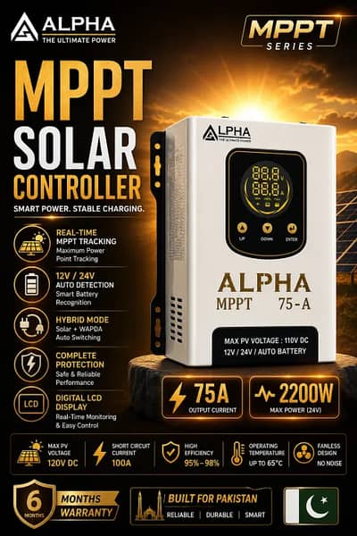 MPPT Plus Hybrid Solar Charge Controller 75A | Fully Automatic Dual