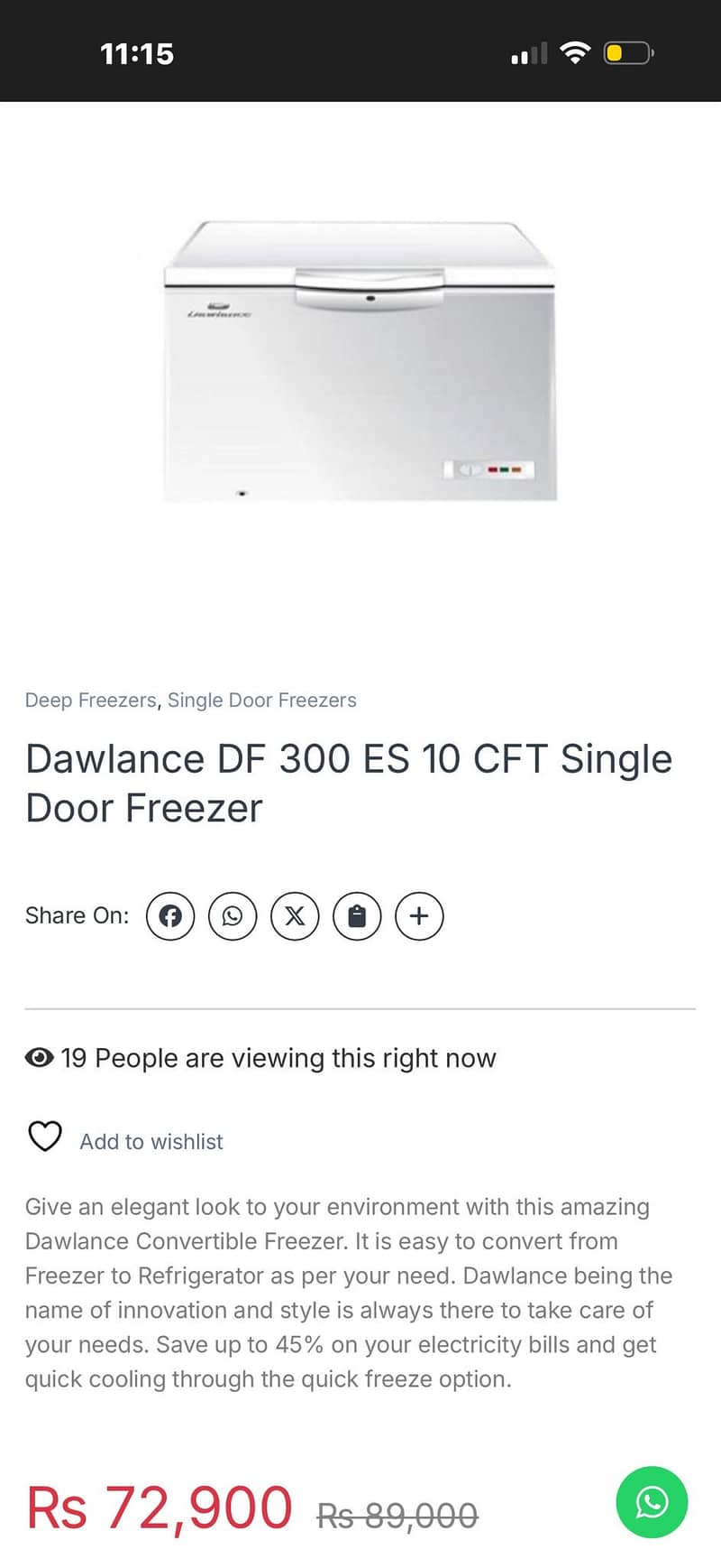 Dawlance Deep freezer 2