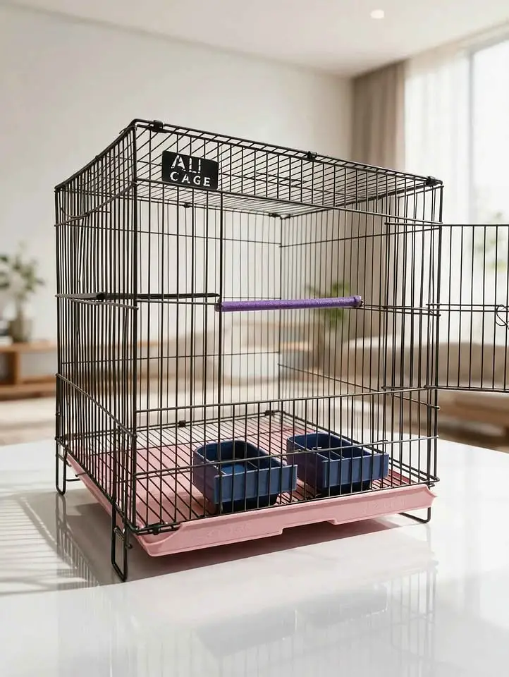 Large Iron Bird Cage with Tray & Strong Metal Cage