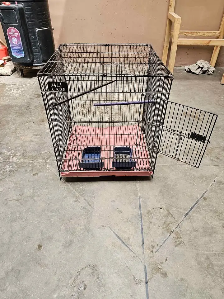Large Iron Bird Cage with Tray & Strong Metal Cage — photo 3