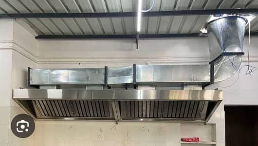Commercial Kitchen Hood - Industrial Exhaust Fan - Air Ducting System