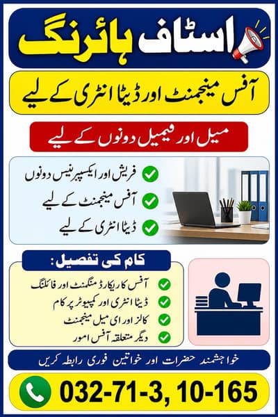 Staff required for management.