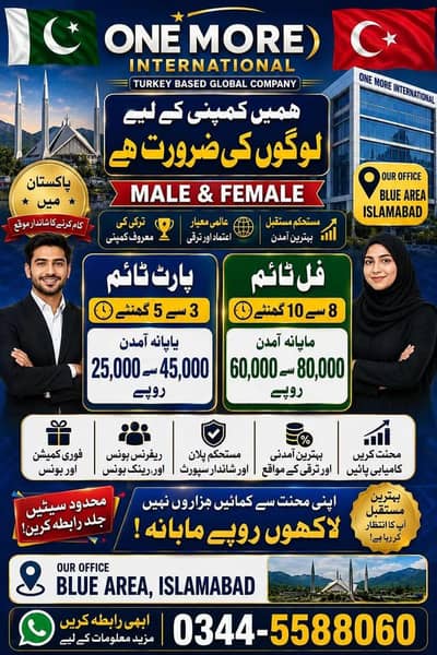 work available for male and female