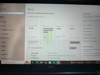 Dell Laptop i5 8th gen 16/256