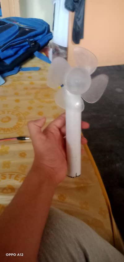 home made fan  and backup time is 3 hour working continuously