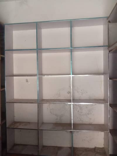 shop racking +counter +shelf for spare items