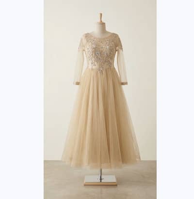 Golden / pink full length gown