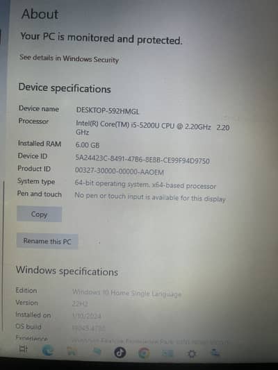 Lenove i5 5th generation, 1-TB hard and 6GB RAM