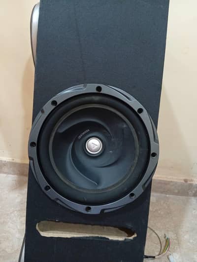 Kenwood and pioneer woofer sound system with amplifier for car