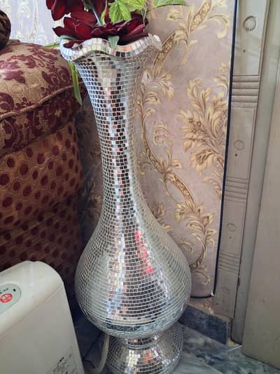 Mirror Mosaic Floor Vase