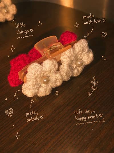 Crochet Flower hair Catcher