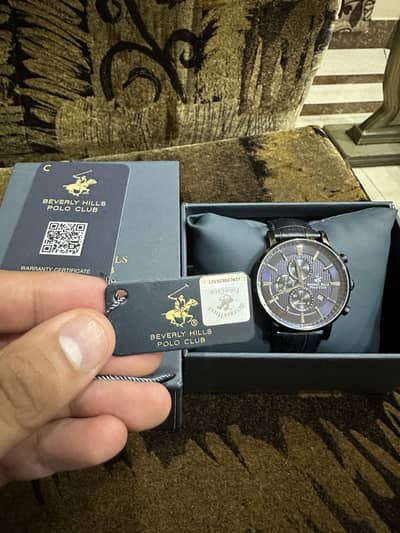Beverly Hills Polo Club Men's Dark Blue Dial Multi Function Watch
