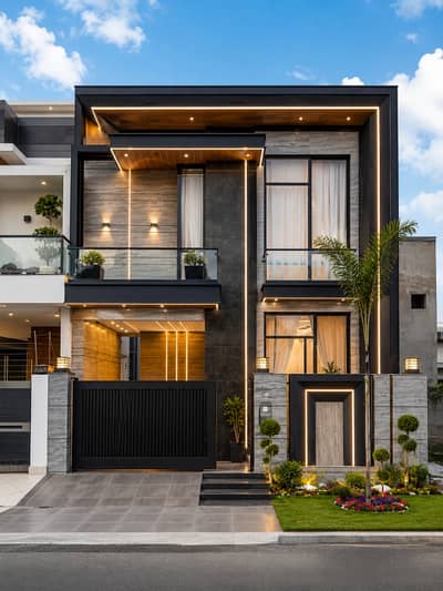5 Marla Brand New Ultra Modern Design House For Sale In DHA 9 Town Top Location