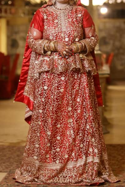 baraat dress Red and golden shirt and res and Golden sharaha