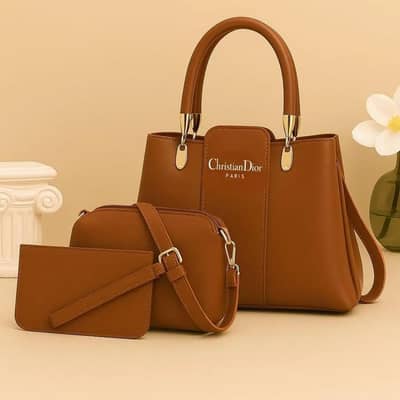 Leather 3 piece Handbag