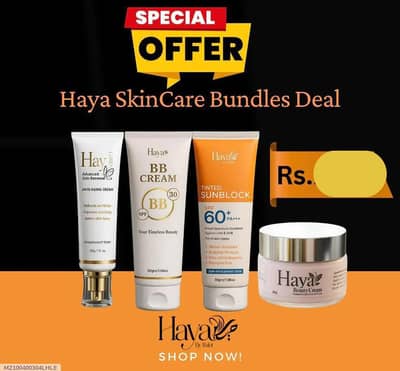 Haya 4-in-1 Skin care bundle for women  Delivery available 170 pk