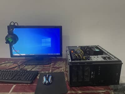 Full Gaming PC Setup - i5 4th Gen RX 580 8GB 12GB RAM with LCD