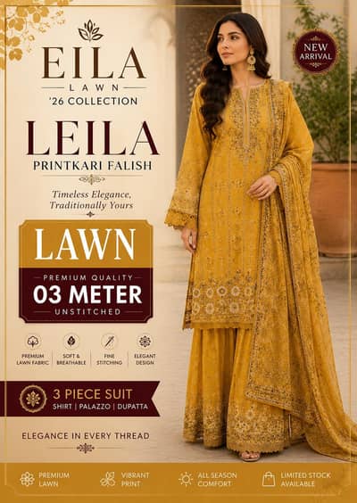 Mahnur Leila Lawn '26 L-07 Original 3 Piece Unstitched