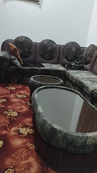 07 Seater L shaped  + 03 Centre Table
