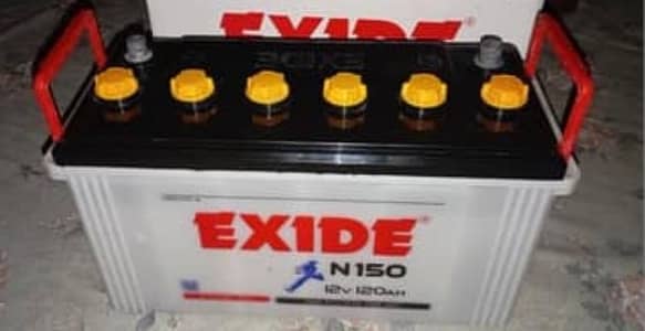 Exide N150 120 Amp Battery 6 months used with warranty card