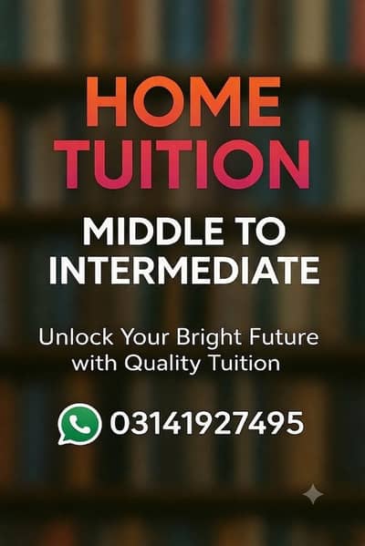 I am experienced Tutor Both Online and physical tutions are available