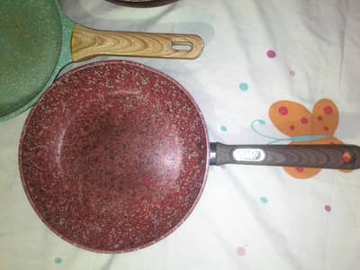 Frypan nonstick marble cookware imported