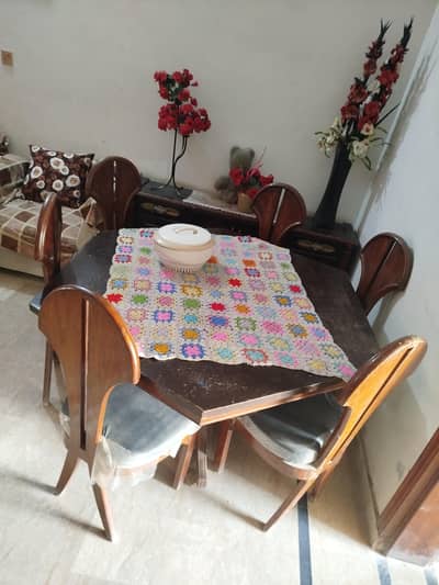 pure heavy wood dining table