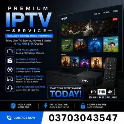 Premium IPTV Service – HD & 4K Live TV + Movies