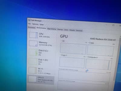 Full Gaming PC Setup - i5 4th Gen RX 580 8GB 12GB RAM with 22" LCD
