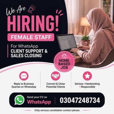 Need Female Sales Representative