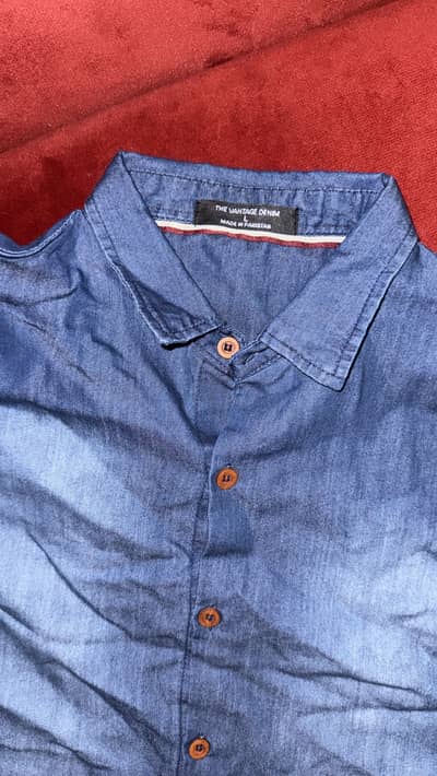 Navy blue shirt Large size