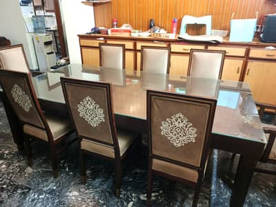 8-Seater Solid Wood Dining Table | 9.5/10 Condition