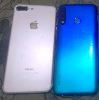 iphone 7 plus and tecno spark 4