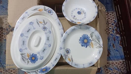 Marble Dinner Set and Plastic Dinner Set