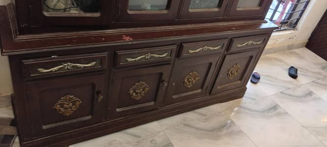 wooden showcase