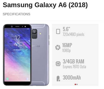 Samsung Mobile A6