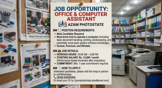 sales man required